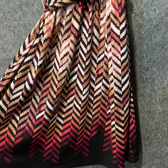 NWT! White House Black Market pink & gold shimmery halter dress, women’s small - Picture 10 of 14